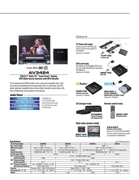 Eclipse Fujitsu Ten AV3424 Manual pdf manual